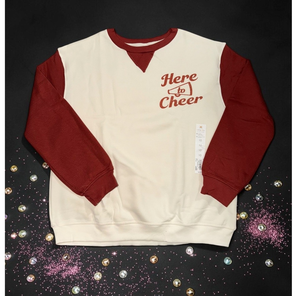 Little Co Lauren Conrad Kids - Here to Cheer Sweatshirt - Size 10 - *NEW*